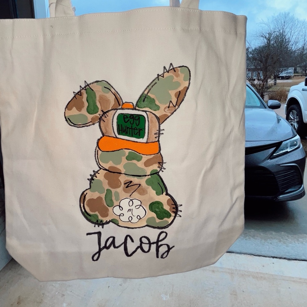 Hand painted Easter Bags
